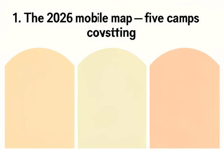 1. The 2026 mobile map — five camps coexisting