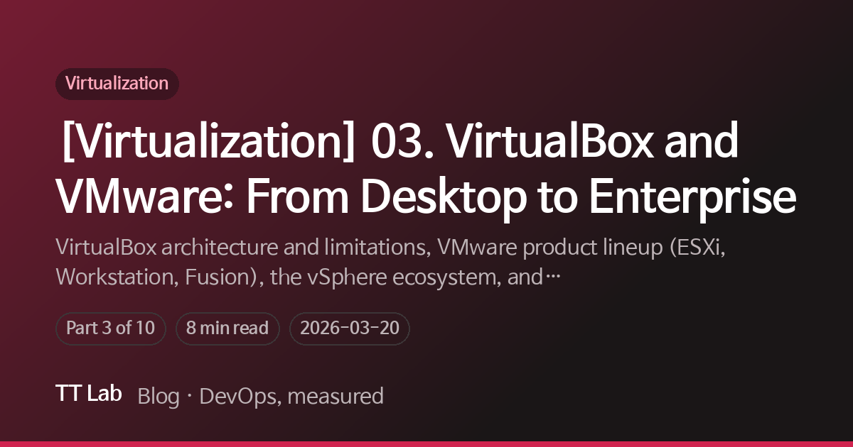 [Virtualization] 03. VirtualBox and VMware: From Desktop to Enterprise ...